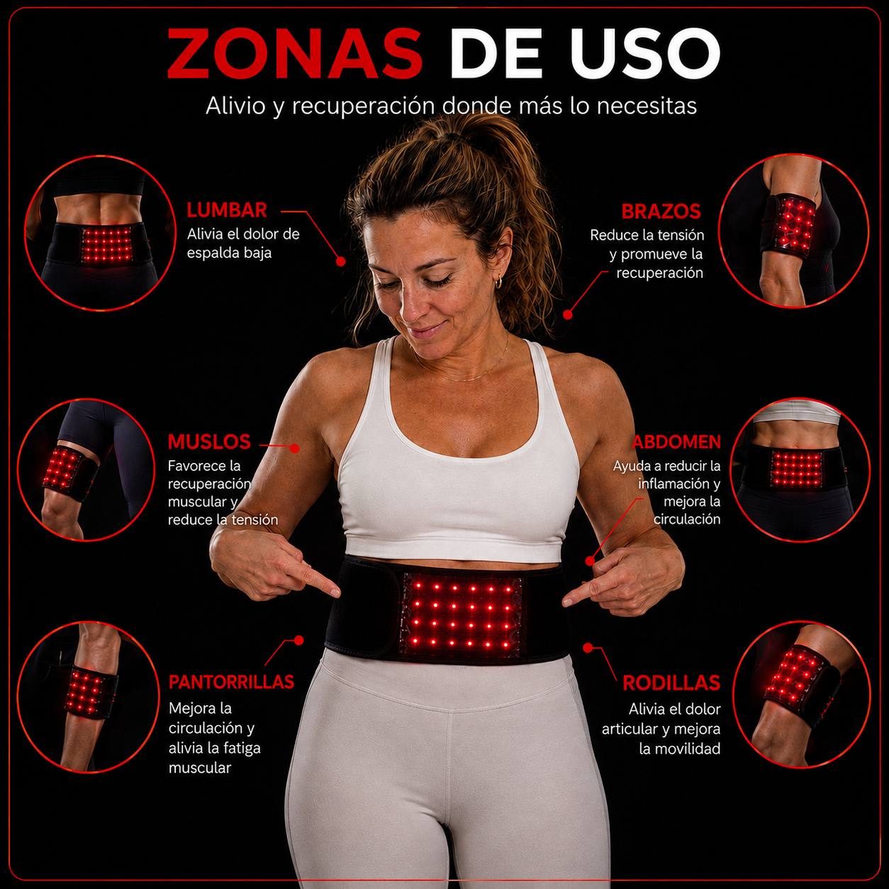 Banda de Terapia de Luz Roja e Infrarroja | Redora Restore