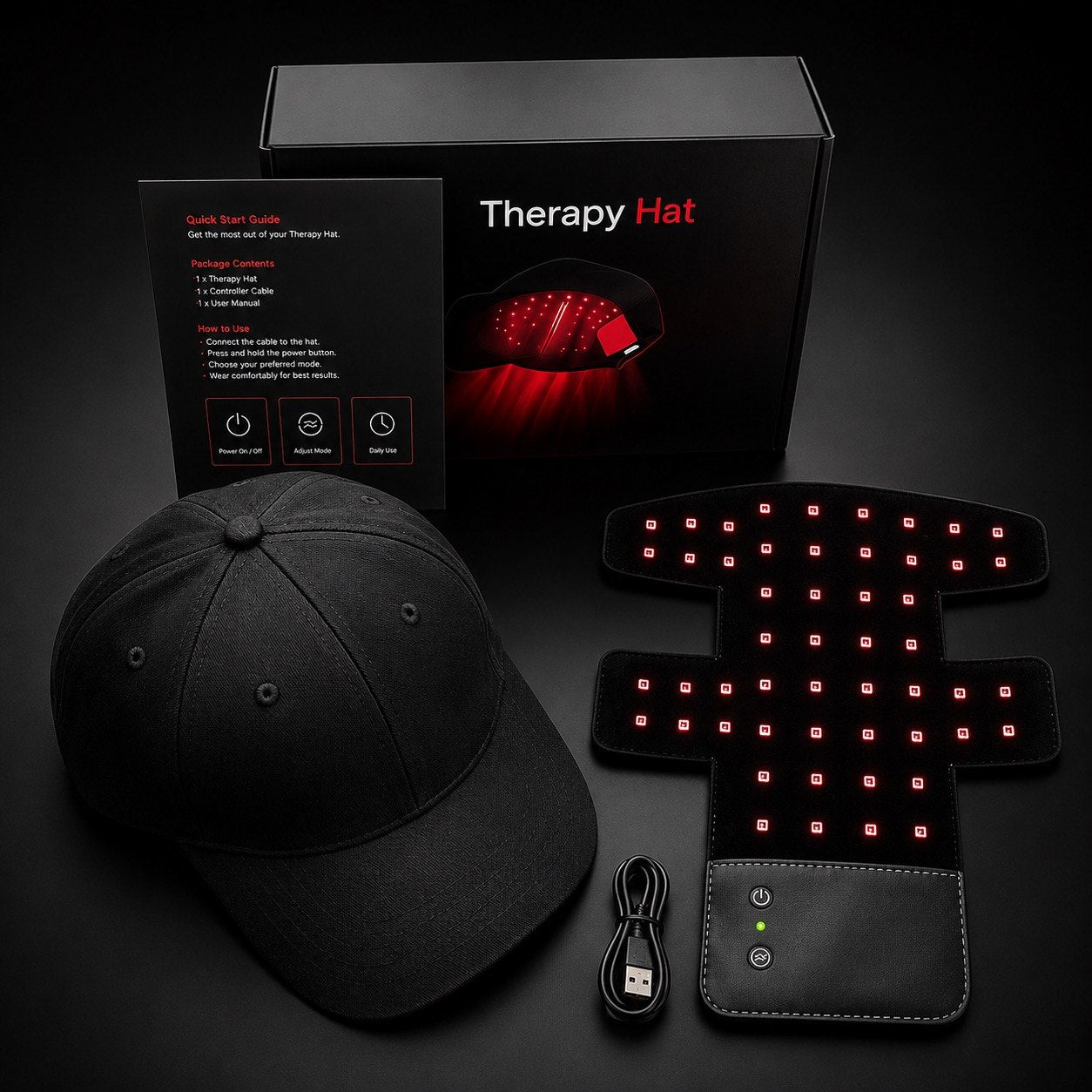 Gorra de Terapia de Luz Roja e Infrarroja para el Cabello 660nm/850nm